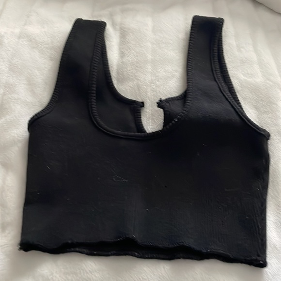 Womens Cotton candy LA ribbed crop top - Picture 3 of 4